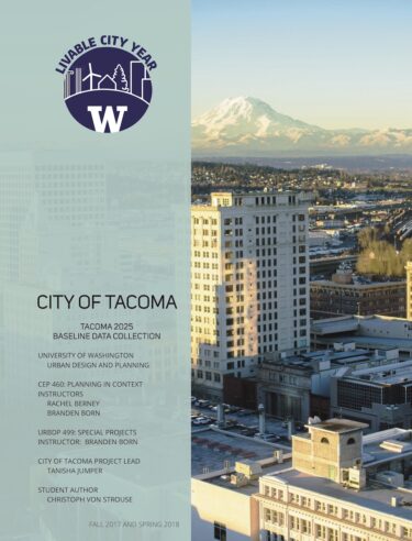 Tacoma 2025 Baseline Data Collection report cover
