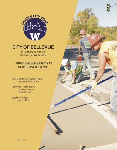 Improving Walkability in Northeast Bellevue report cover